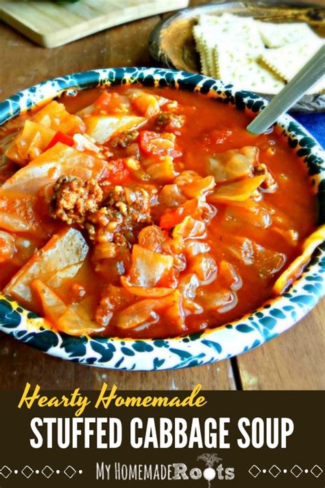 Stuffed Cabbage Soup - My Homemade Roots