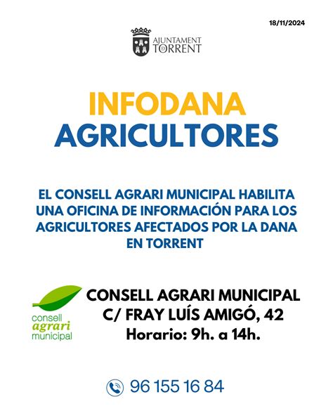 El Consell Agrari Municipal De Torrent Habilita Un Punto De Apoyo Para