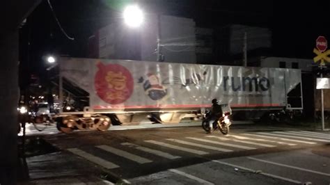 Trem locotrol carregado em Jaraguá do Sul SC 01 03 24 vagão HPE