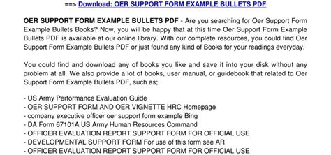 Oer Support Form Example ≡ Fill Out Printable Pdf Forms Online