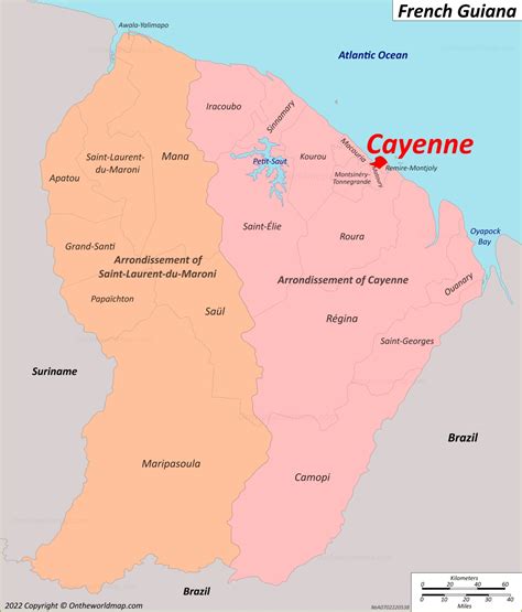 Cayenne Map | French Guiana | Detailed Maps of Cayenne