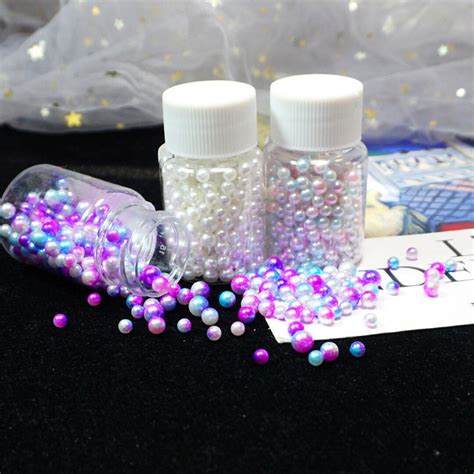 Mermaid Color Round Immitation Pearl Flatback Abs Plastic Beads For Diy