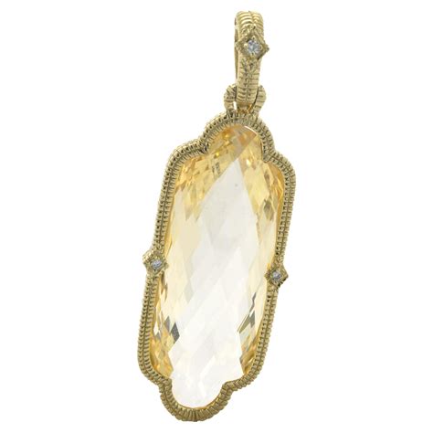 Judith Ripka 18 Karat Yellow Gold Canary Crystal And Yellow Sapphire