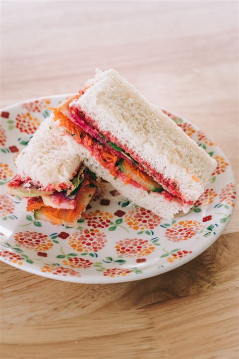 Hummus And Veggie Tea Sandwiches — My Moonstone Kitchen