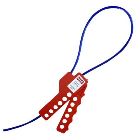 Asec Lockout Tagout Safety Cable Hasp Non Conductive Red Nylon