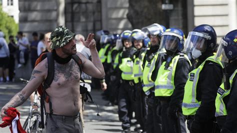 Far Right Protesters Clash With Police In London As Priti Patel Slams