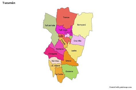 Mapas De Muestra Para Tucumán Coloreado Mapas Tucuman Mapa Politico