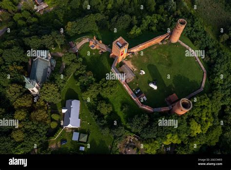 Aerial View Of Castle In Czersk Stock Photo Alamy