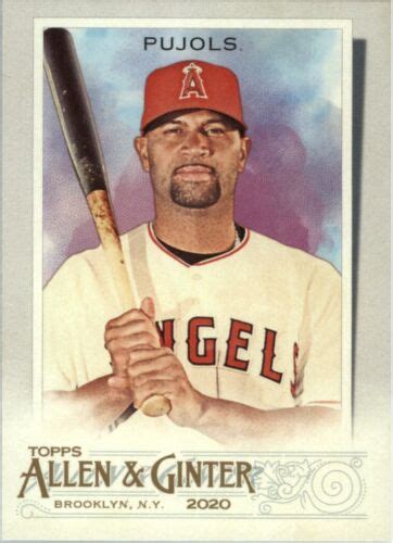 2020 Topps Allen Ginter 110 Albert Pujols Los Angeles Angels Future