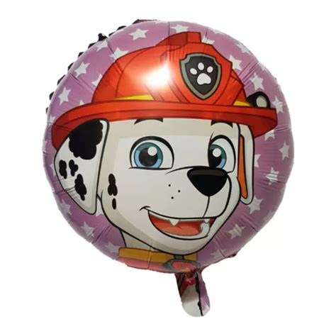 Pack 5 Globos Redondos Metalizados Paw Patrol Marshall 45cm MercadoLibre