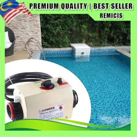 220V 3KW Electric Water Heater Thermostat For Swimming Pool Bathtub SPA Bath For Massage Hot Tub
