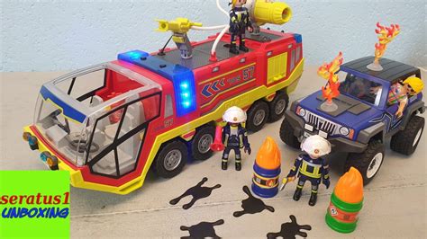 Playmobil Feuerwehreinsatz Mit L Schfahrzeug Auspacken Seratus