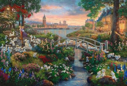 101 Dalmatians, by Thomas Kinkade Studios - Village Gallery