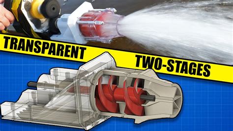 3d Printed Water Jet With Two Impellers Visible Cavitation