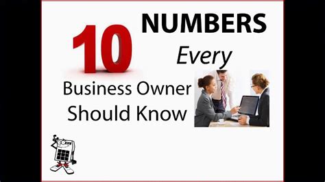 10 Numbers Every Business Owner Should Know Youtube