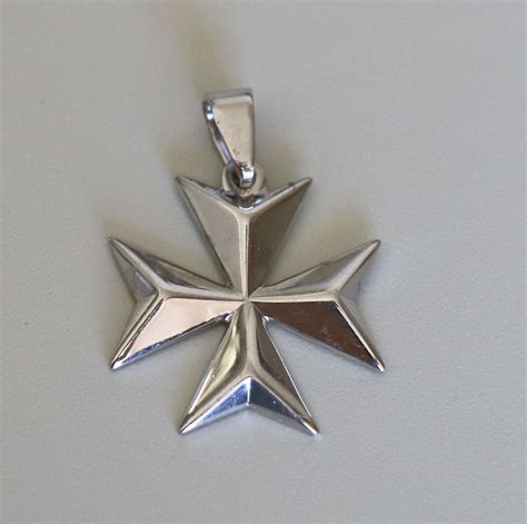 New Silver 925 Solid Maltese Malta Cross Pendant Different Sizes Etsy