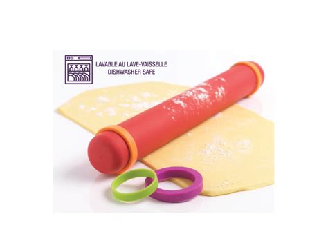 Mastrad rouleau a pâtisserie silicone ajustable et antiadhérent f11870