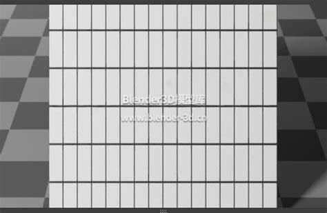 白色长条地板瓷砖墙贴马赛克贴图blender材质球纹理贴图模型下载 Blender3d模型库