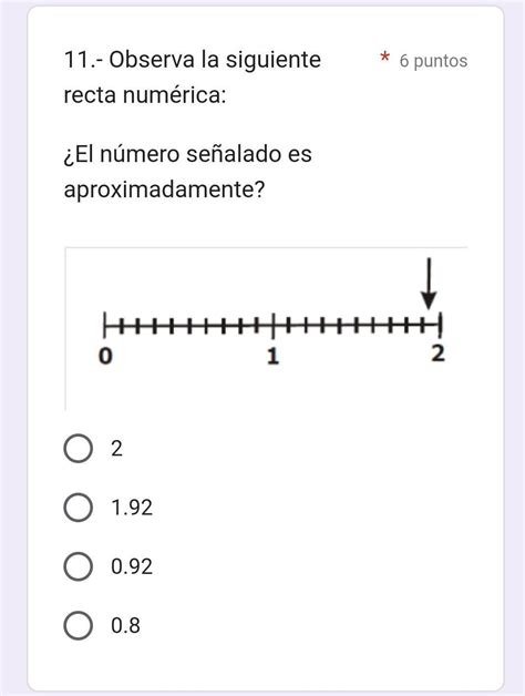 Observa La Siguiente Recta Num Rica El N Mero Se Alado Es