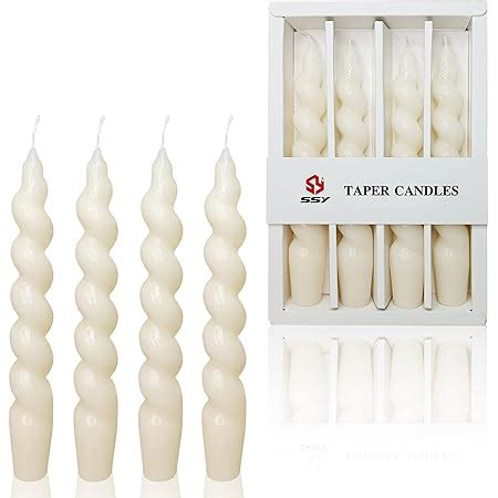 Amazon Handmade Spiral Taper Candles Set Of 4 Dripless Dinner