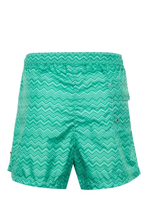 Missoni Zigzag Swim Trunks Green Farfetch