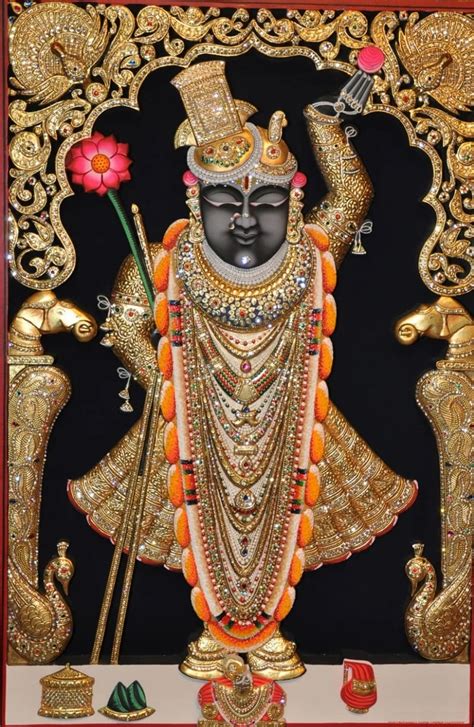 Shrinathji Tanjore Painting Wall Art With Frame