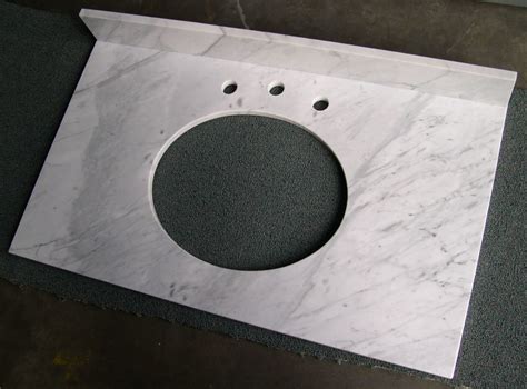 Bathroom Vanity Tops | Stone Countertops - Carrara White Marble Vanity Tops