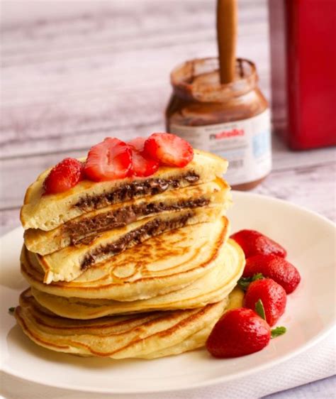 Nutella Pancakes Recipe FoodyMake