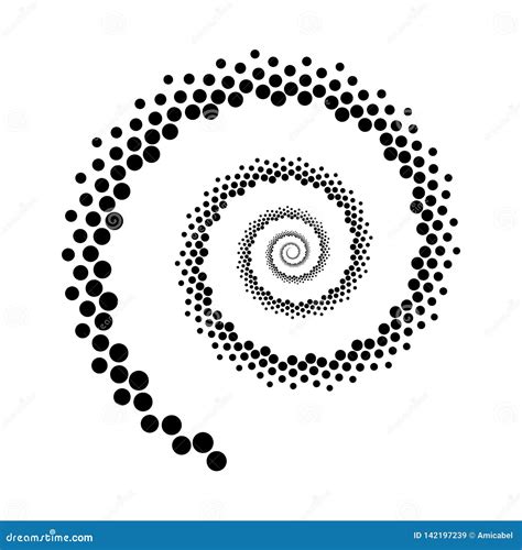 Contexto Espiral Dos Pontos Do Projeto Ilustração do Vetor Ilustração