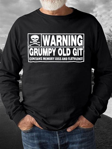 Warning Grumpy Old Git Casual Sweatshirt Lilicloth