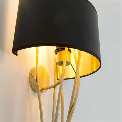 Wandleuchte Elba Lungo Gold Schwarz H He Cm Eisen Lampenwelt At