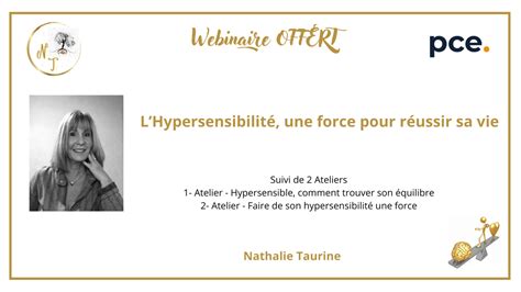 Webinaire L hypersensibilité une force pour réussir sa vie