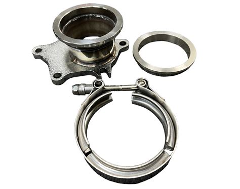 Turbo Exhaust Flange To 3 Conversion Adapter V Band Flange Clamp T3 T4 5 Bolt Ebay