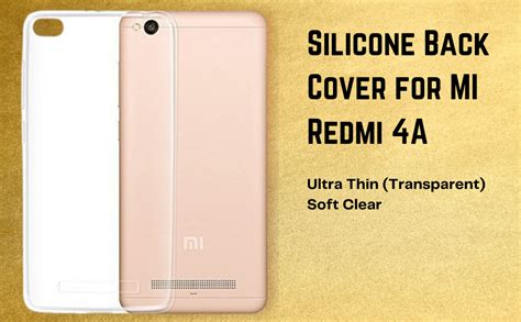 YOFO Silicone Back Cover For MI Redmi 4A Ultra Thin Transparent Soft