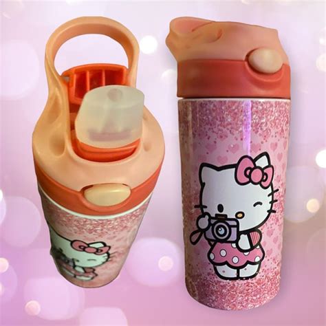 Hello Kitty 12 Oz Kids Tumbler Etsy