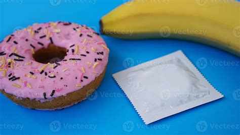 Banana Donut And Condom Sex Idea Stock Photo At Vecteezy