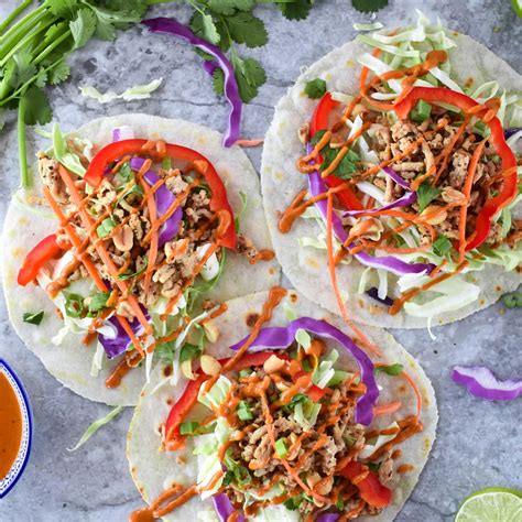 Thai Tacos with Spicy Peanut Sauce — Foodborne Wellness