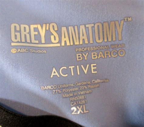 Womens Barco Greys Anatomy Active Scrub Pants Bottoms Ceil Blue 2XL XXL