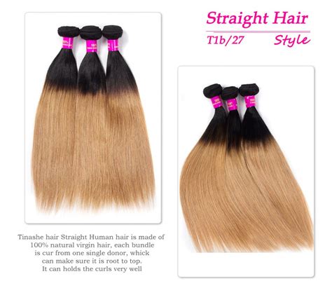 Straight Hair T1B 27 Color Honey Blonde Bundles Sale Tinashehair