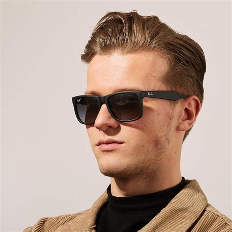 Accessoires Heren Ray Ban Zonnebrillen Zwart Justin Classic Polarized