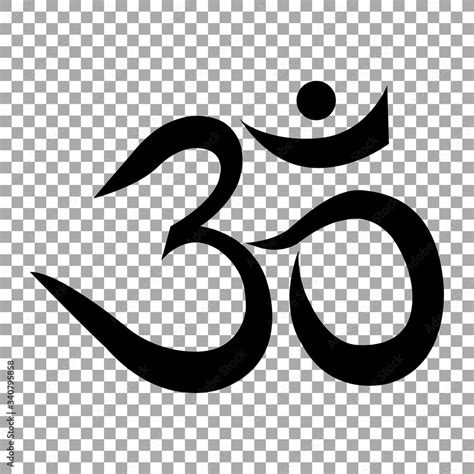 Om or Aum sign isolated on transparent background. Symbol of Buddhism ...