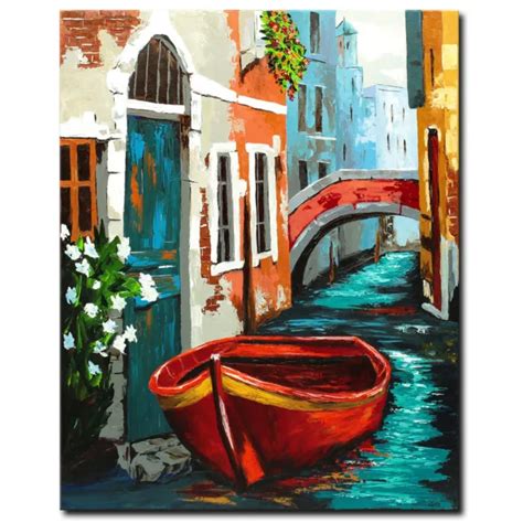 NOVAARTE ABSTRAKT MALEREI Acryl Bild Gemälde Venedig Kunst Modern Stadt