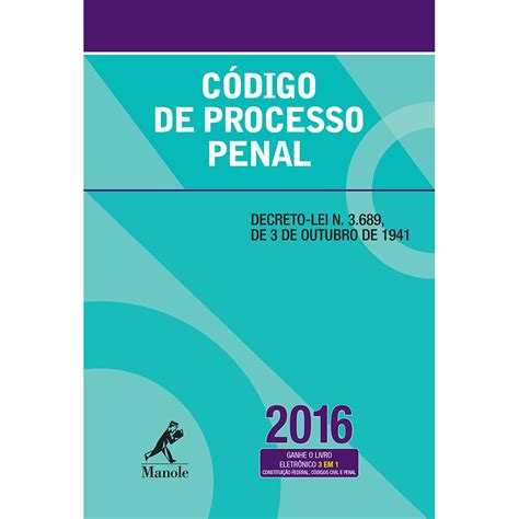 C Digo De Processo Penal Ed Manole Manole