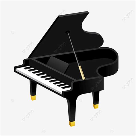 Vector Aislado De Instrumentos Musicales De Piano De Cola Negro