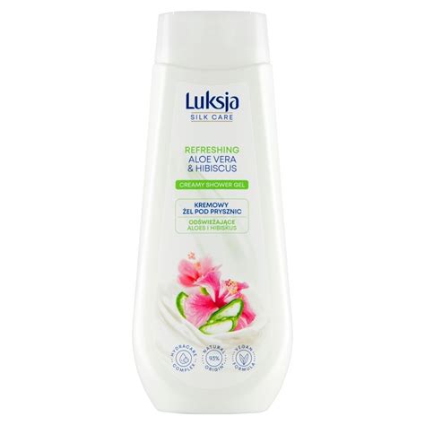 Luksja Silk Care Kremowy żel pod prysznic odświeżające aloes i hibiskus