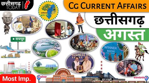 Chhattisgarh Current Affairs August 2022 CGPSC Cgvyapam CG