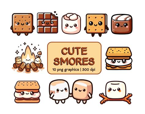 Cute Smores Clip Art Kawaii Clip Art Smore S Clipart Camping Food