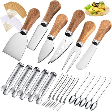 Wonenice Premium 6 Piece Cheese Knives Set Complete