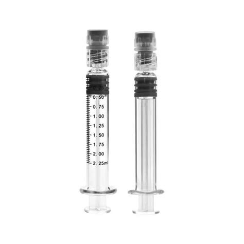 Custom Logo Print 1ml Luer Lock Glass Prefilled Syringe Dispenser Oil