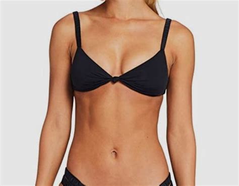 115 Vitamin A Women S Black Zuri Bralette Bikini Top Swimwear Size XS